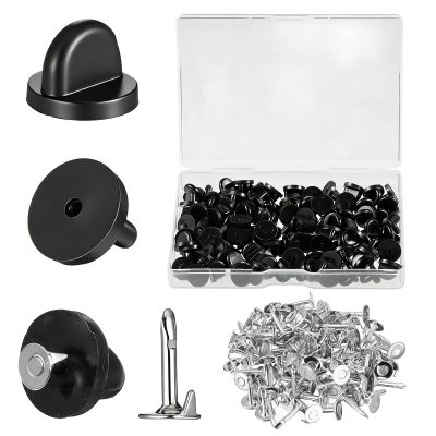 100 Pcs Rubber Pin Back Buttons
