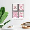dzxnouart Canvas Art, Pink Bow Design, Unframed, Trendy, Chic, for Bathroom, Dorm, Bedroom, 21 x 30 cm, Set of 4 view 2