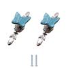 EYRMQWJPC Round Ceramic-Zinc Alloy Cabinet Knobs, 2-Pack, Blue Butterfly-Trumpet Design view 1