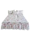 ERHTGUO Floral Ruffled Bed Skirt/Bedspread, 1-Piece, H, Single 120 x 200 cm view 2