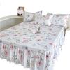 ERHTGUO Floral Ruffled Bed Skirt/Bedspread, 1-Piece, H, Single 120 x 200 cm view 3