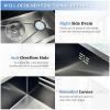 75 x 45 cm Black Stainless Steel Waterfall Kitchen Sink with Multifunction Faucet view 4