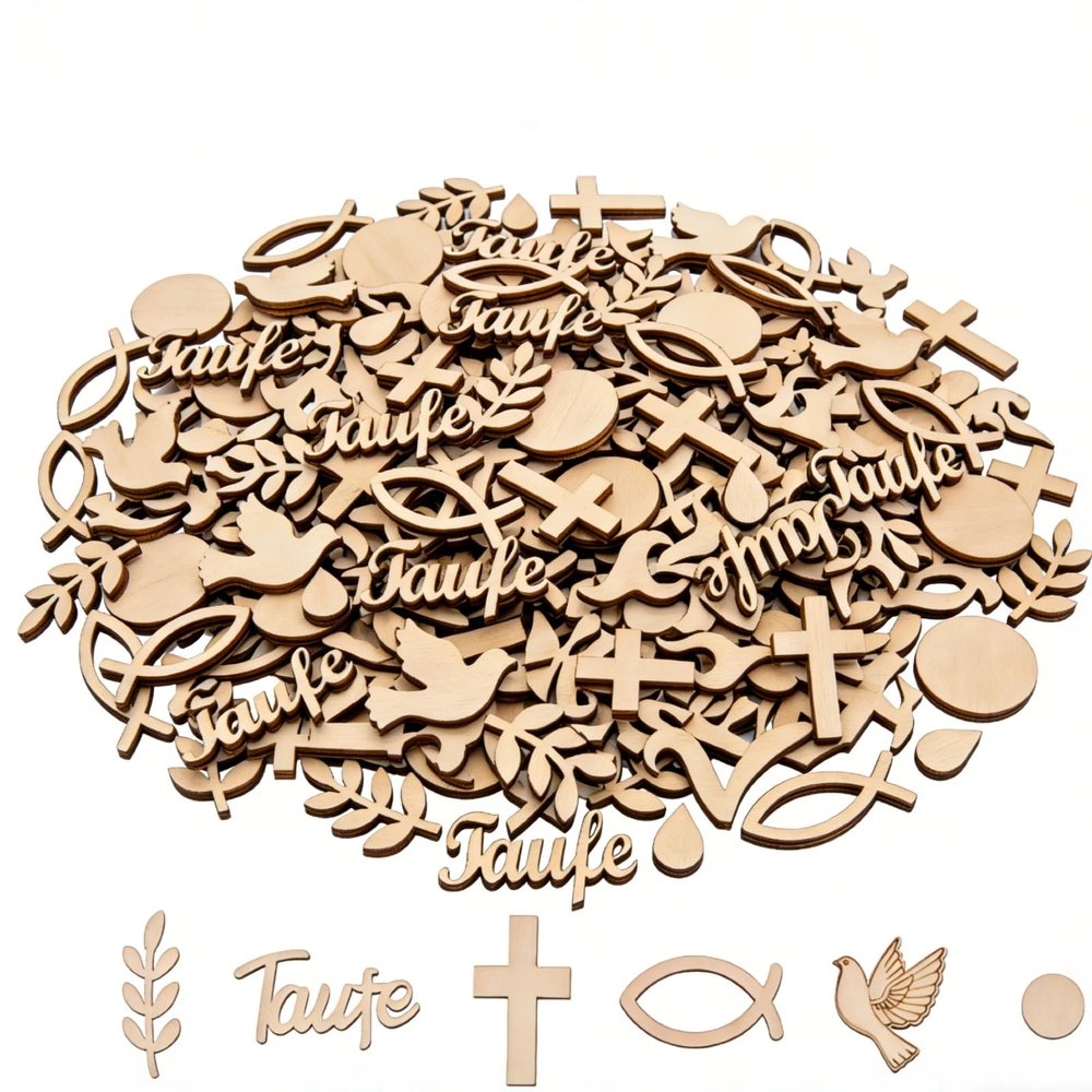 Satiskid 100-Piece Natural Wood Decoration Set
