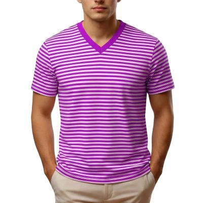 QinMMSPORTS Unisex Red and White Striped Shirt