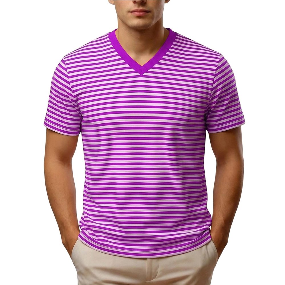 QinMMSPORTS Unisex Red and White Striped Shirt