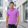 QinMMSPORTS Unisex Red and White Striped Shirt view 2