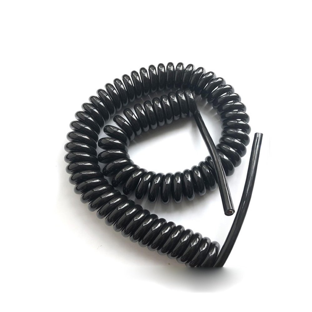 Dynamic Spiral-Shaped Flexible 12-Core Shielded Spring Wire Cable, 24/20/17 AWG, 15 m Stretchable