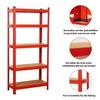 COZYBRITE 2-Piece Heavy-Duty Premium Shelving Unit Set, 1,750 kg Capacity, 10 Adjustable Shelves, MDF Boards, Red, 90 x 40 x 180 cm view 4