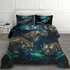 GEDAEUBA 4-Season Quilt 200 x 200 cm, Jungle Wild Animals, with 2 Pillowcases view 1