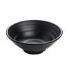 Melamine Ramen Bowl Pure Black Ring Stripes view 1