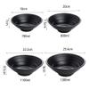 Melamine Ramen Bowl Pure Black Ring Stripes view 4