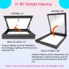 Durable Aluminum Roof Hatch, Rain-Resistant Attic Access Door, 50 x 50 cm (55 x 80 cm) view 4