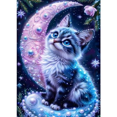 QQYRHN 5D Fantasy Cat Diamond Painting Kit