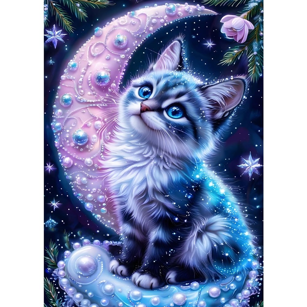 QQYRHN 5D Fantasy Cat Diamond Painting Kit