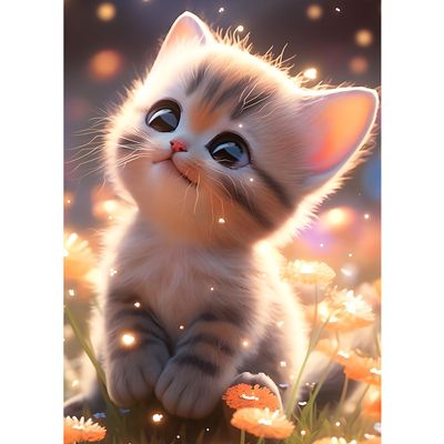 QQYRHN 5D Cute Cat Diamond Painting Kit