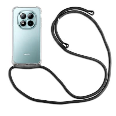 betterfon Case Compatible with Xiaomi Redmi Note 15 Pro 5G, Black, with Adjustable Crossbody Strap