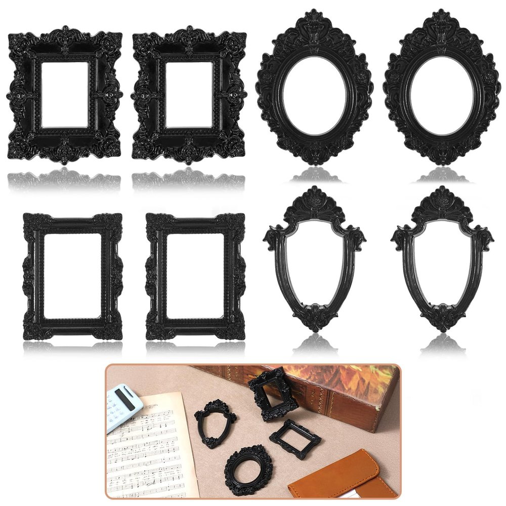 Ouligay 8-Pack Mini Vintage Picture Frames