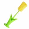BRRNOO Wine Glass Cleaning Brush, Sponge Brush with Handle, 2 Pieces, Long Handle for Cups and Bottles (Yellow) view 2