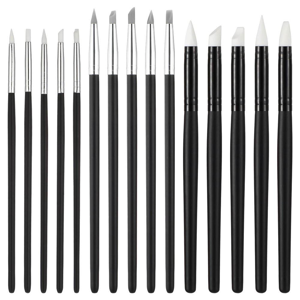 Silicone Brush Set, 15 Pieces for Painting and Crafting