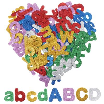 156 Pcs Glitter Foam Letter Stickers