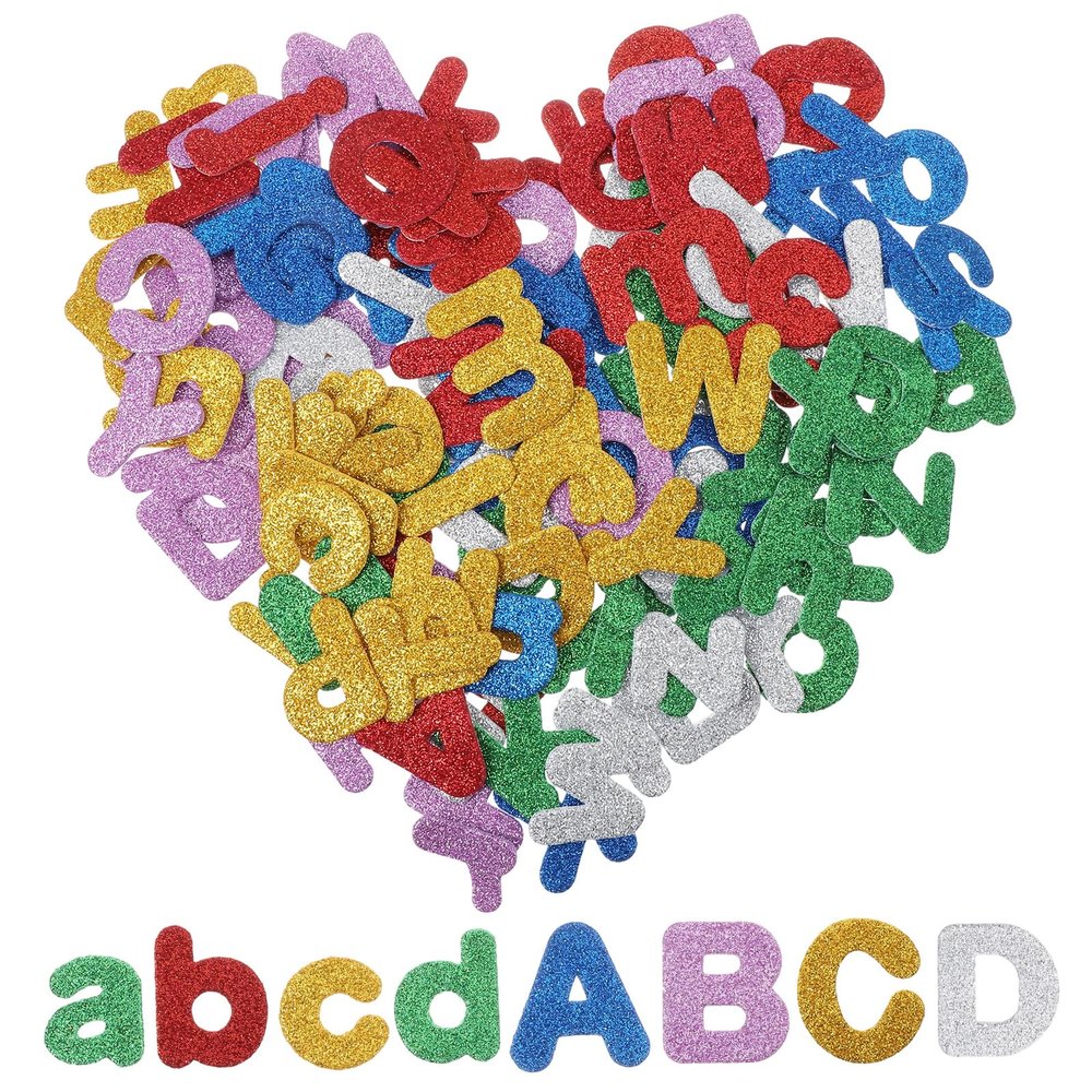 156 Pcs Glitter Foam Letter Stickers
