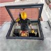 Adjustable Roof Hatch for Skylights, Aluminum Alloy and Tempered Glass, 85 x 85 cm Opening view 2