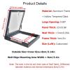 Adjustable Roof Hatch for Skylights, Aluminum Alloy and Tempered Glass, 85 x 85 cm Opening view 3