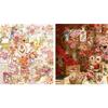 100-Piece Transparent Flower Sticker Set view 1