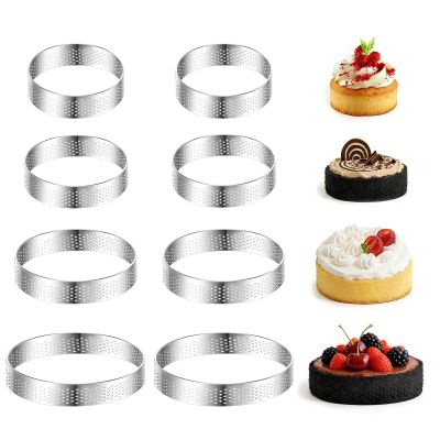 8-Piece Perforated Crumpet Ring Set