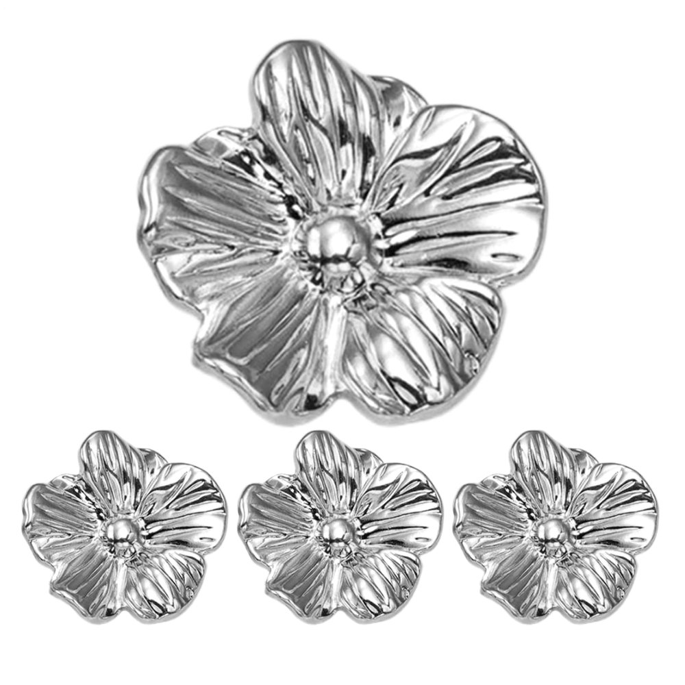 4-Piece Floral Button Covers