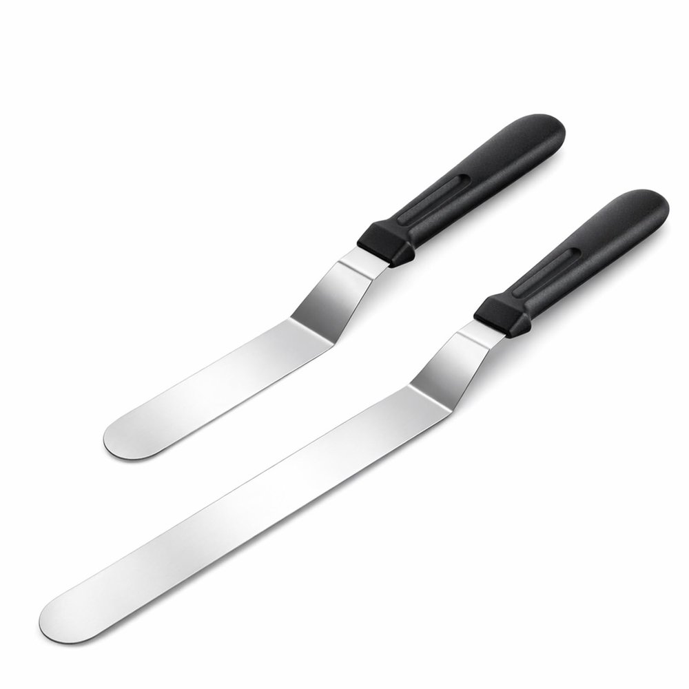 Bruislard Angled Cake Spatula Set, Stainless Steel