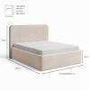 Chilly Möbel Design Sandy Upholstered Bed, 180 x 200 cm, Beige view 3