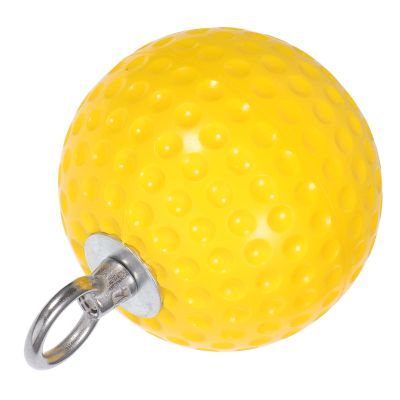 Angoily Non-Slip Grip Strength Ball, Stainless Steel and Polyurethane, 9 cm, Yellow