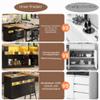 Dolaman Extendable Bar Table 120–180 cm with LED Lighting and 360° Rotation, Storage, Black CC view 4