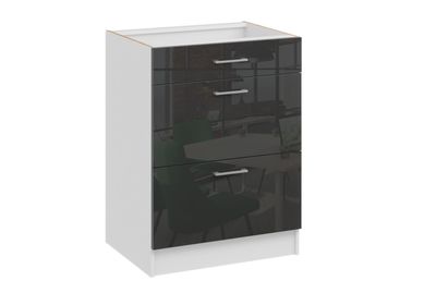 roe furniture 60 cm Kitchen Base Cabinet with 3 Drawers