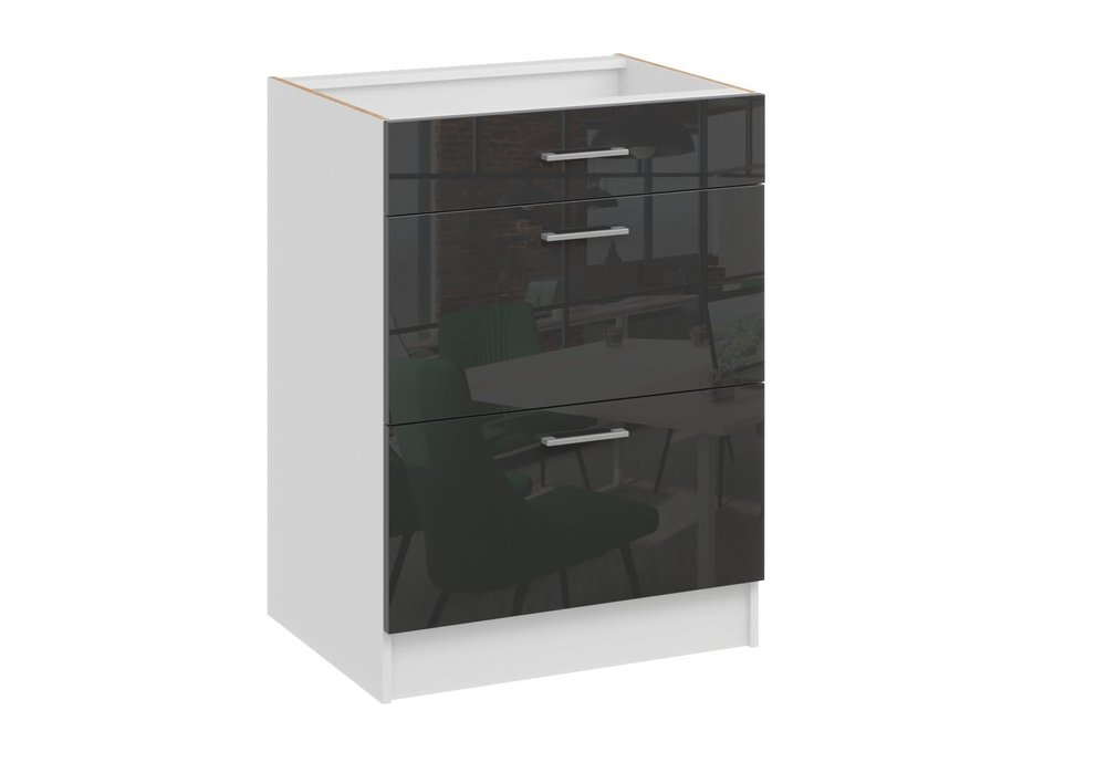 roe furniture 60 cm Kitchen Base Cabinet with 3 Drawers