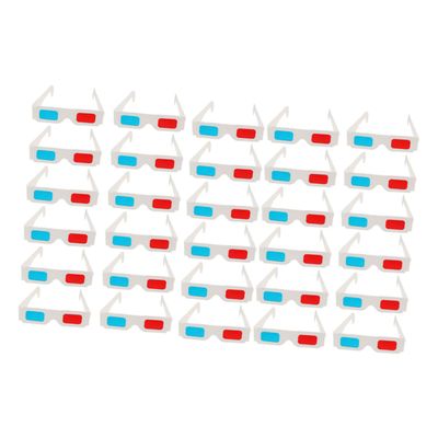3D Cardboard Glasses, 30-Pack for DVDs and Anaglyphs