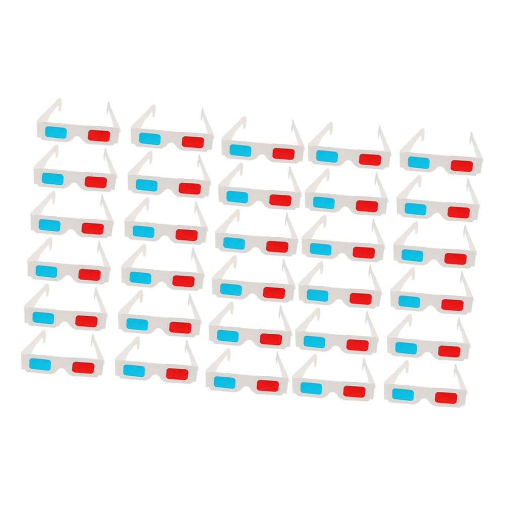 3D Cardboard Glasses, 30-Pack for DVDs and Anaglyphs