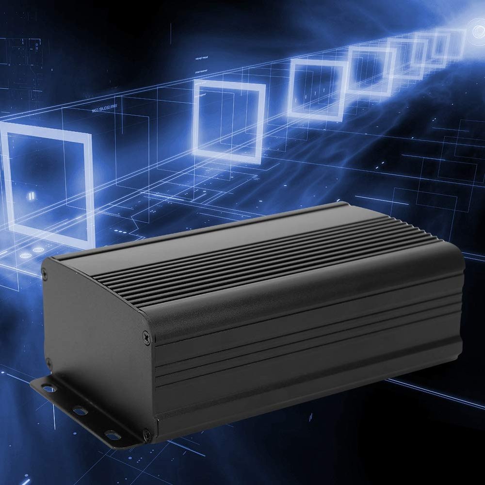 TOPINCN Aluminum Project Box, Matte Black, 55 x 95 x 150 mm