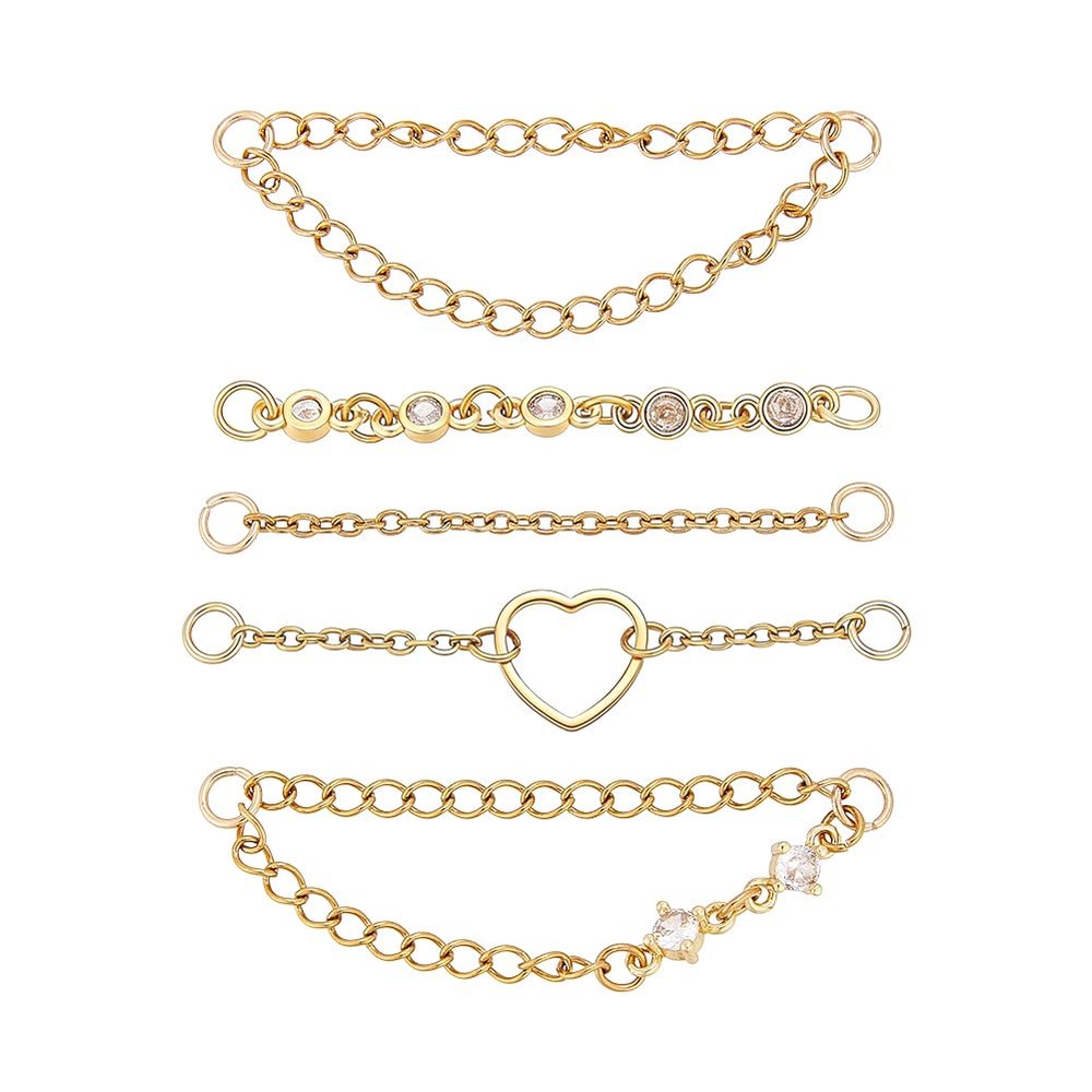 OLYCRAFT 5-Piece Earring Chain Connector