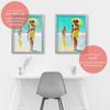 RahmenMax Toskana MDF Picture Frame, Brushed Aluminum-Look, for 93 x 106 cm Images view 3