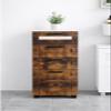 VCM Nilari L Narrow Bathroom Cabinet with 4 Drawers, 76 x 38 x 28 cm view 3