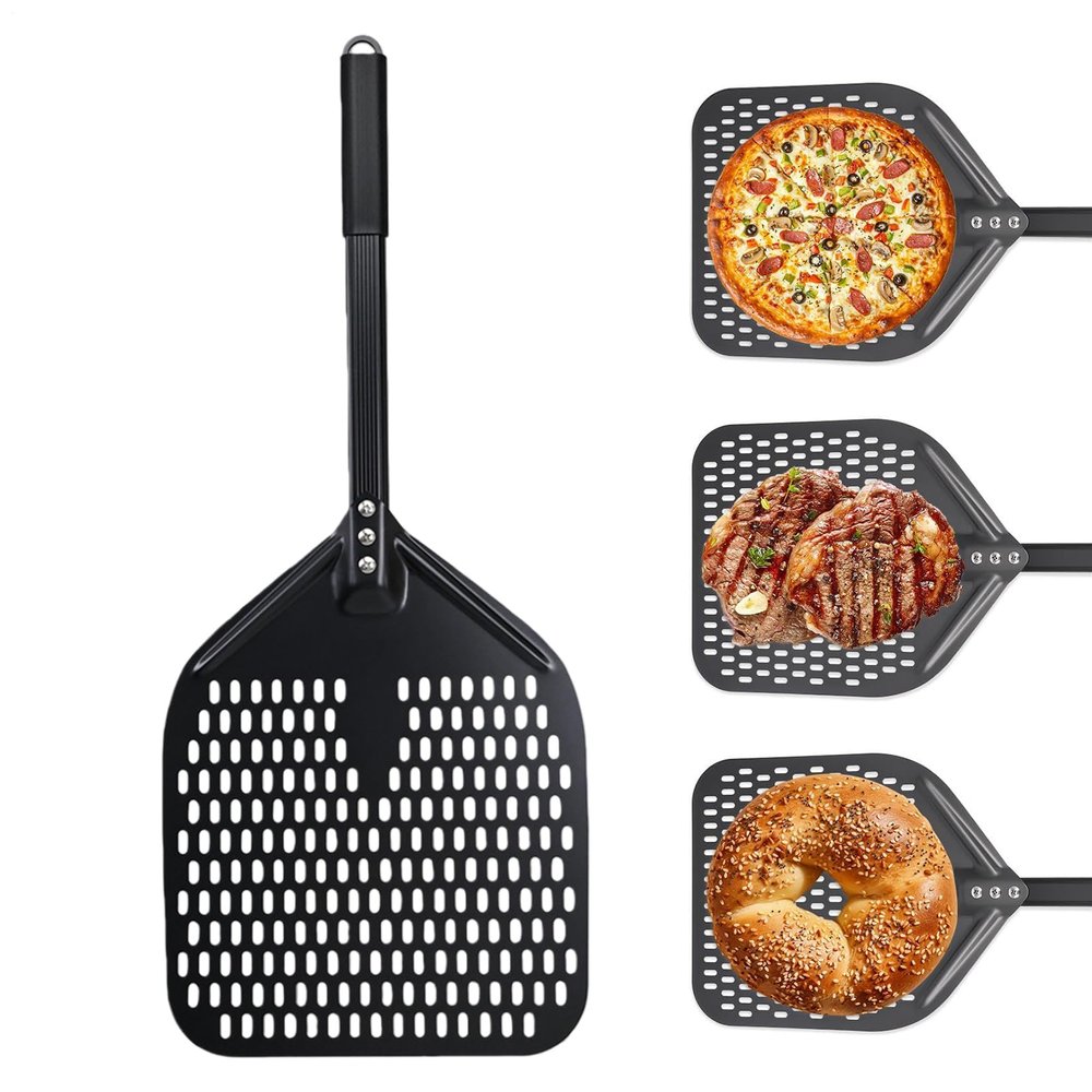 Sliding Pizza Peel with Nonstick Coating for Baking and Flipping