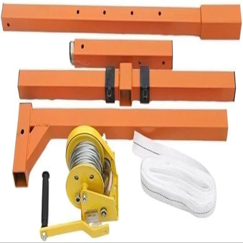 HVAC Installation Tool Set with Lifting Hook and Manual Cable Winch