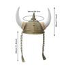 Medieval Viking Helmet with Bull Horns view 3