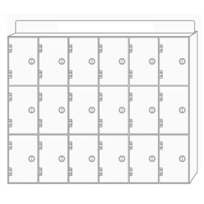 Lockable Acrylic Phone Cabinet with 18 Compartments
