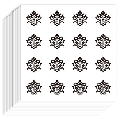 AHANDMAKER 192-Piece Damask Silhouette Sticker Set