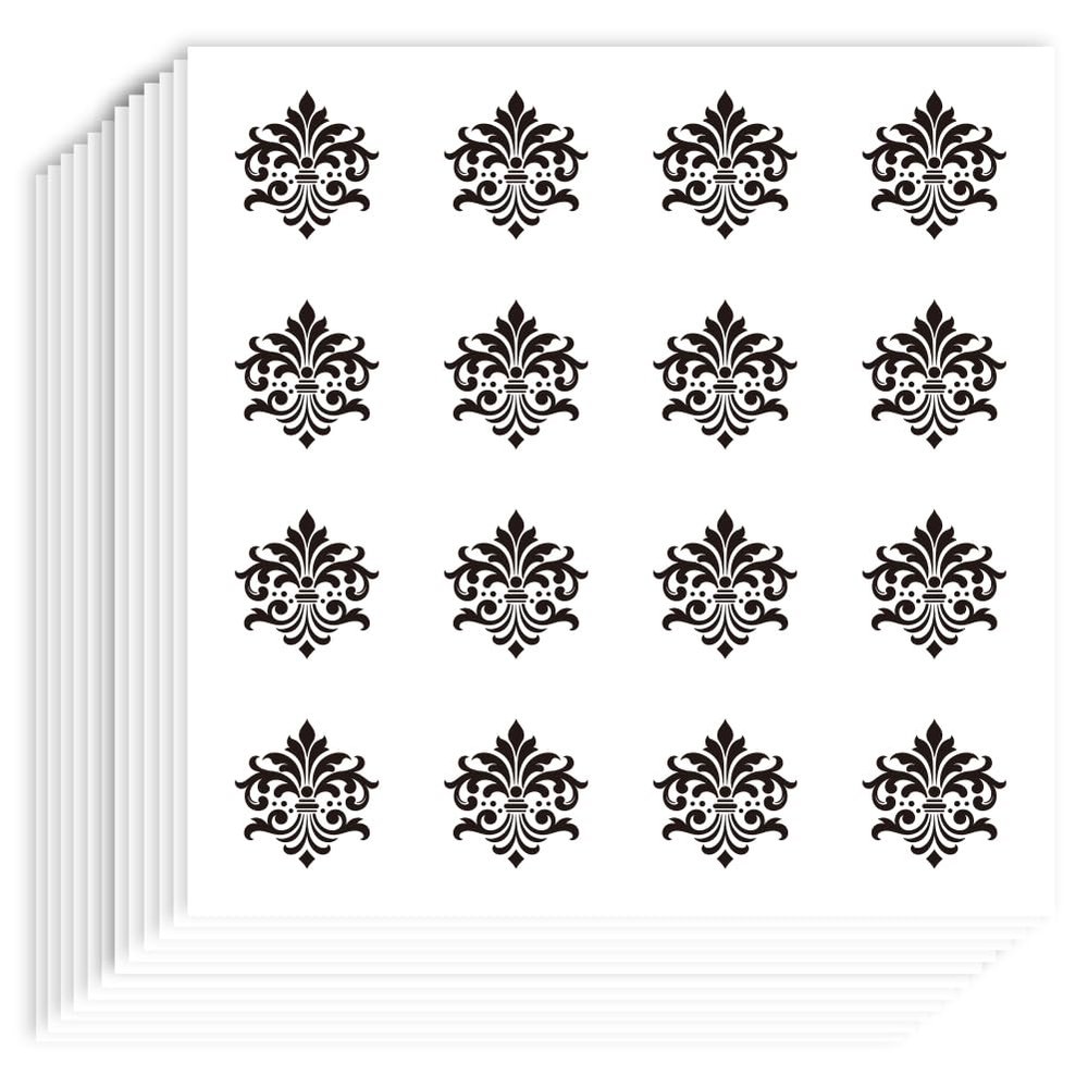 AHANDMAKER 192-Piece Damask Silhouette Sticker Set