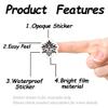 AHANDMAKER 192-Piece Damask Silhouette Sticker Set view 4
