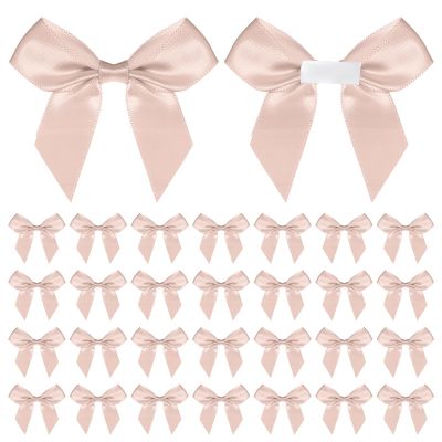30 Pack Rose Gold Mini Bows for Gifts